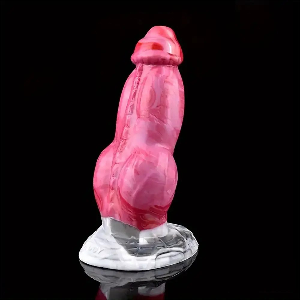 Pink Scaled Knot Dildo 7.67in - Knotted Fantasy Dildo