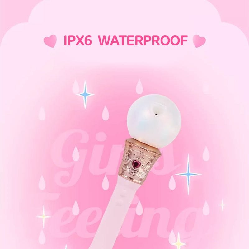 Pink Split Wand Suction Vibrator - Clit Sucking Toy