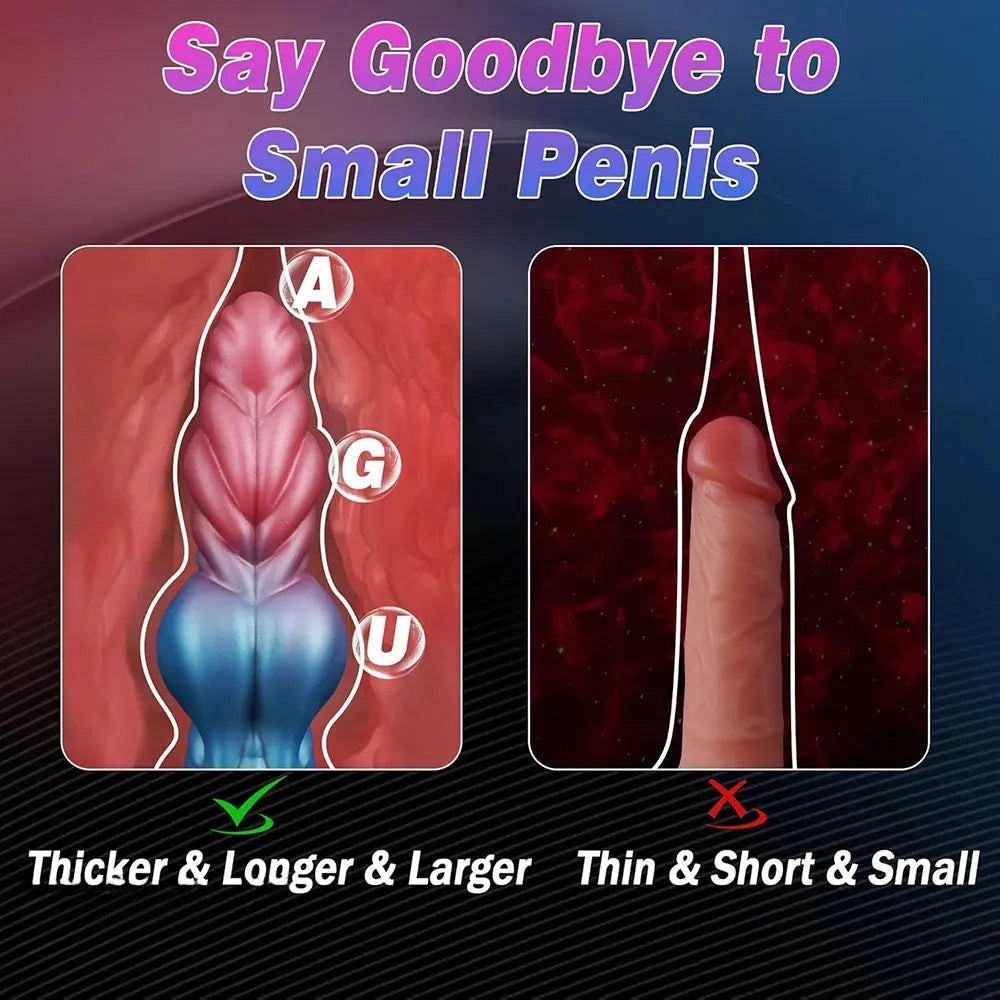 Plumed Knot Ombre Dildo - Textured Animal Fantasy Dildo