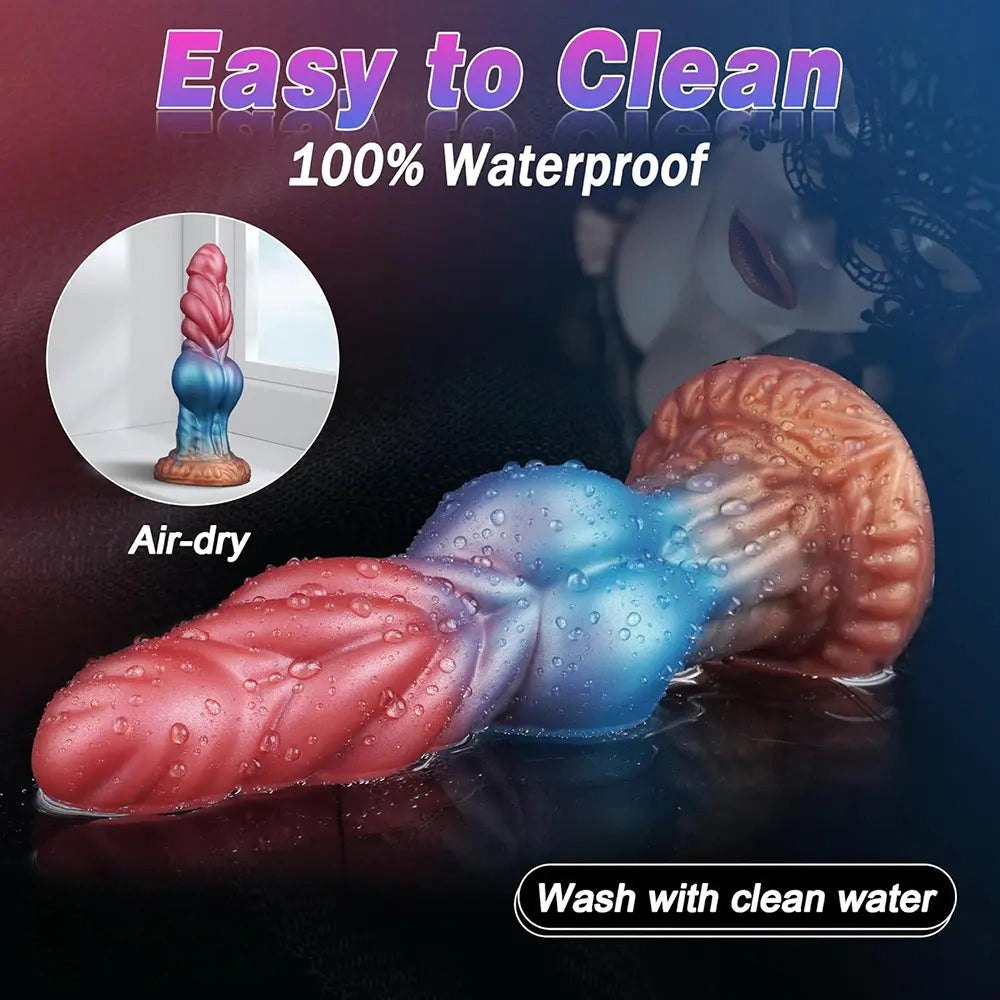 Plumed Knot Ombre Dildo - Textured Animal Fantasy Dildo