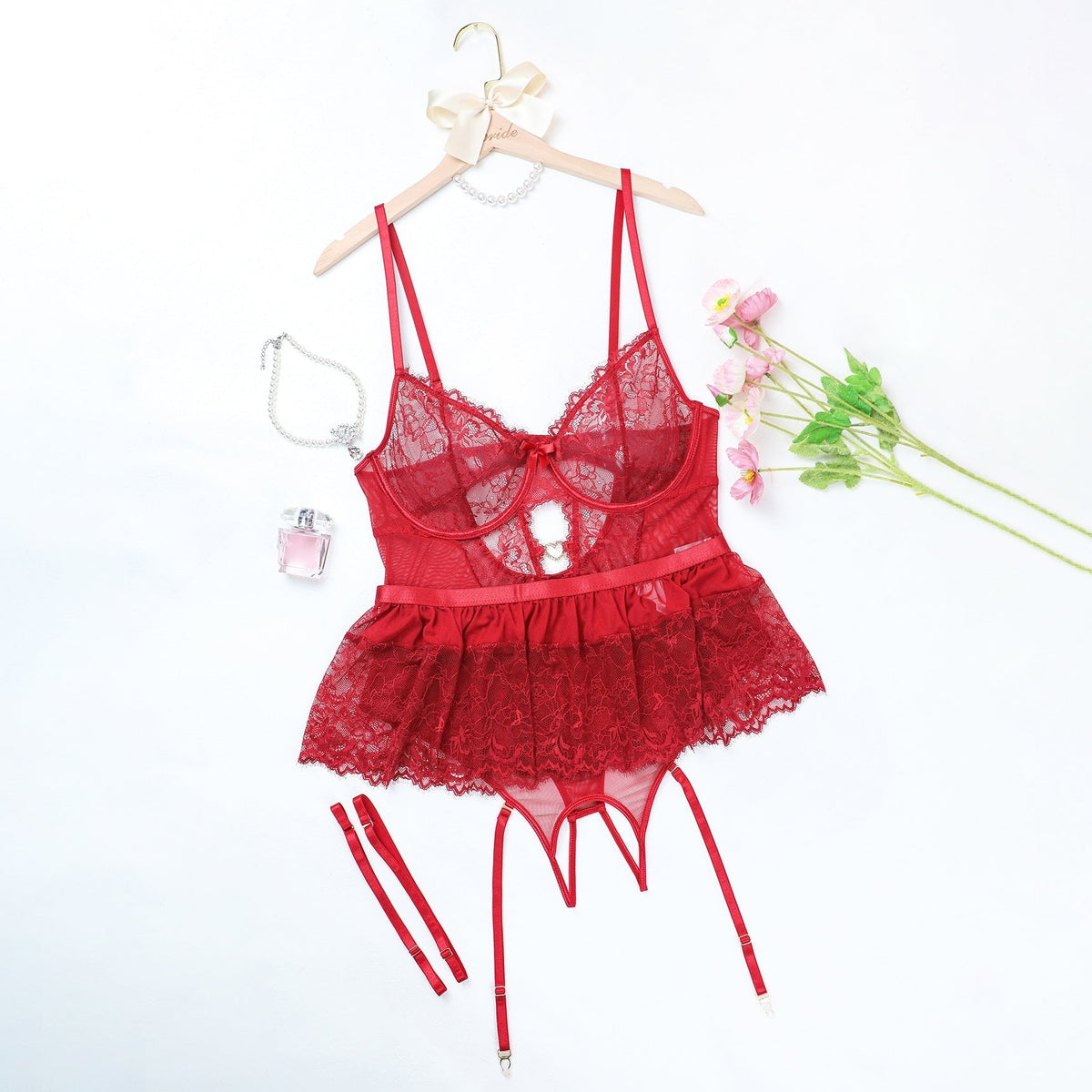 Plus Size Lace Babydoll Garter - Sexy Babydoll Lingerie