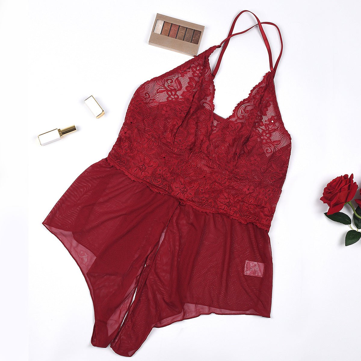 Plus Size Lace Babydoll Jumpsuit - Sexy Babydoll Lingerie