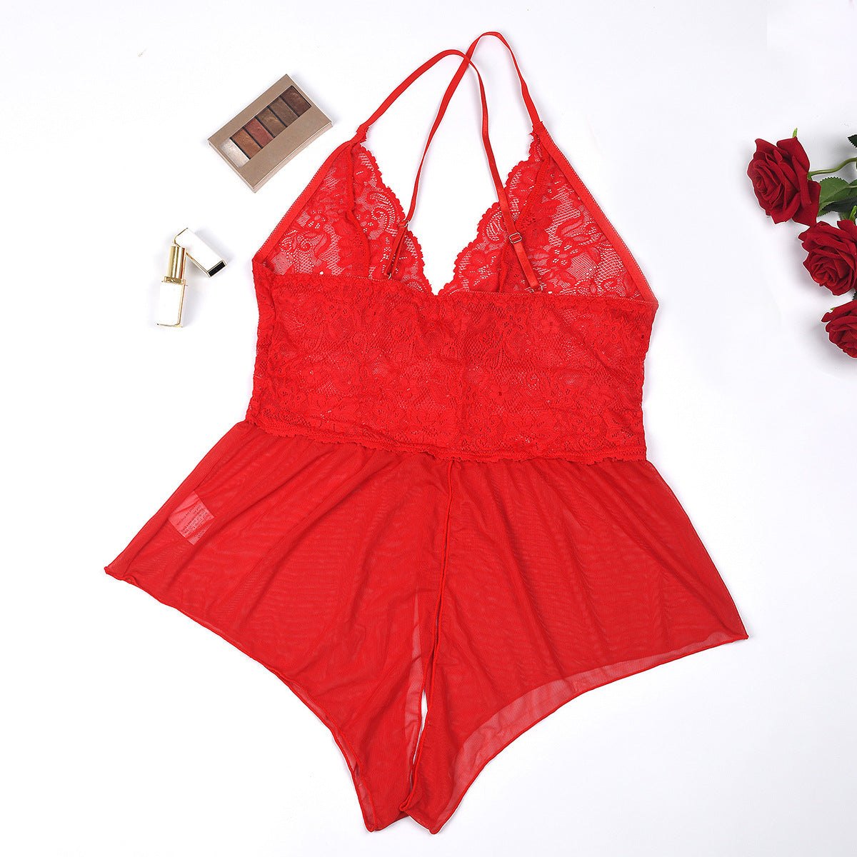 Plus Size Lace Babydoll Jumpsuit - Sexy Babydoll Lingerie
