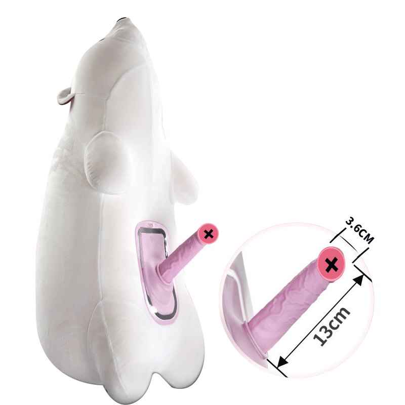 Plush Bear Pillow With Hidden Dildo - Discreet Sex Machine