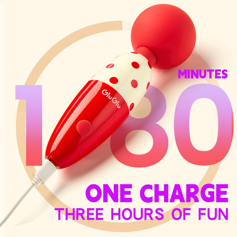 Polka Dot Rotating Wand Massager - Rechargeable Wand Vibrator