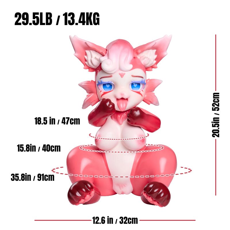 Posable Pink Fox Furry Sex Doll - Anime Furry Creature Doll