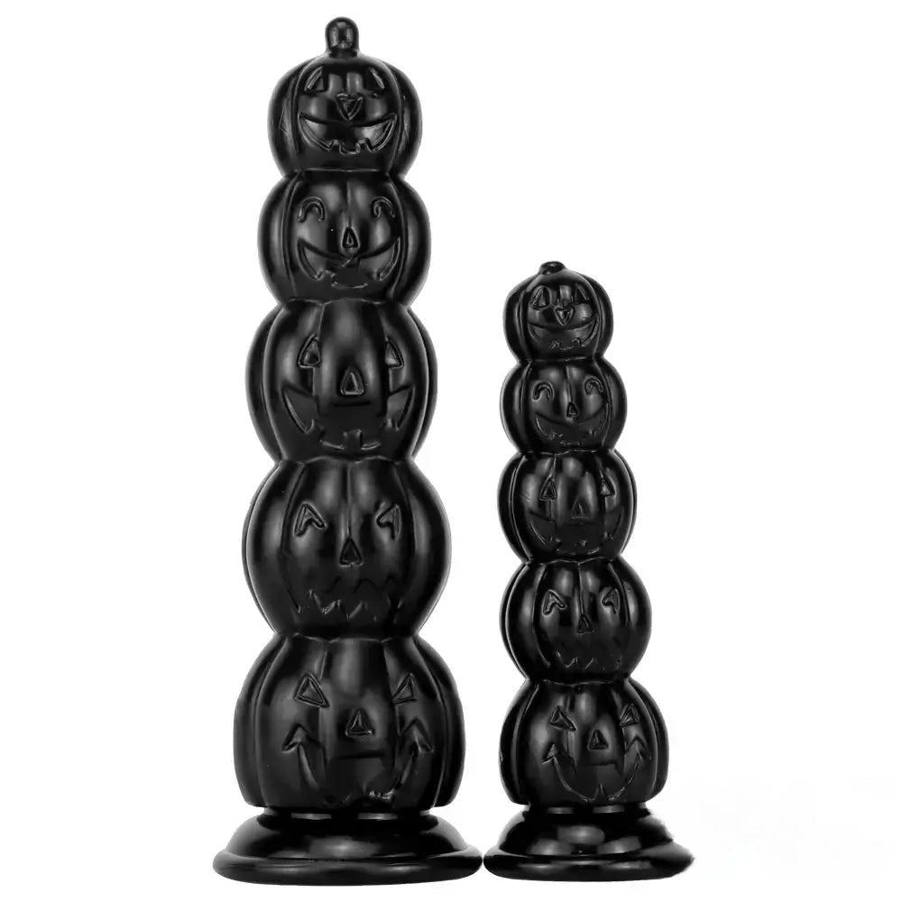 Pumpkin Skull Totem Fantasy Dildo - Beaded Halloween Dildo