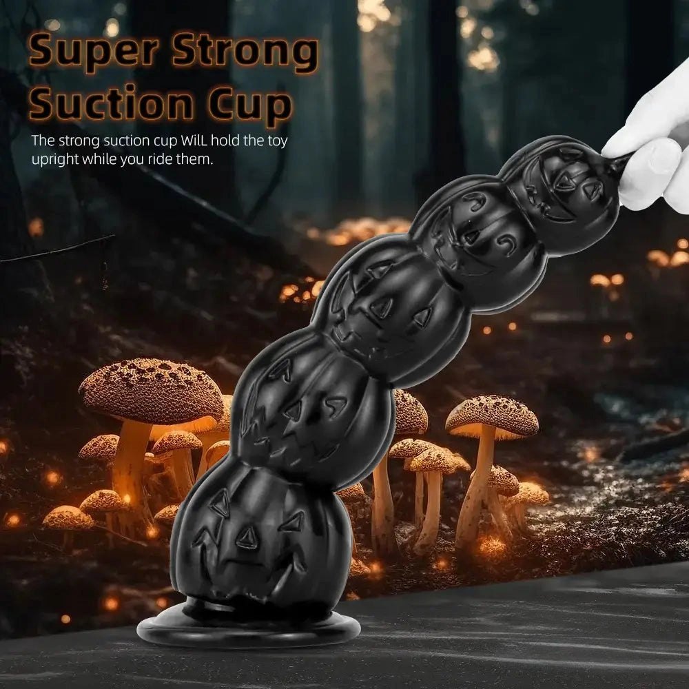 Pumpkin Skull Totem Fantasy Dildo - Beaded Halloween Dildo