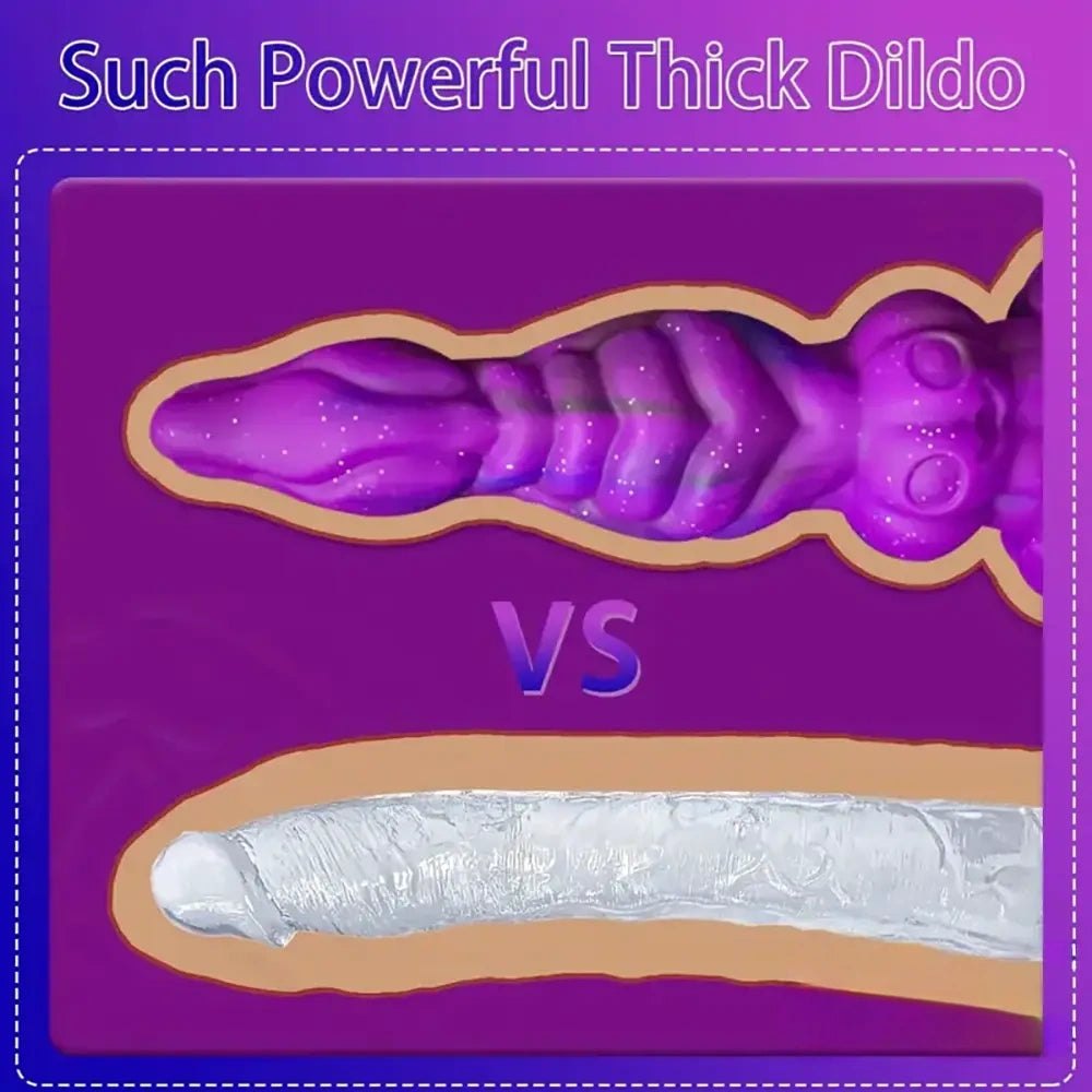 Purple Alien Fantasy Dildo 9.4in - Dragon Fantasy Dildo