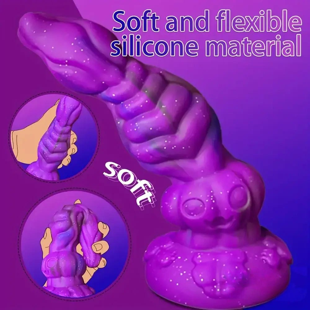 Purple Alien Fantasy Dildo 9.4in - Dragon Fantasy Dildo