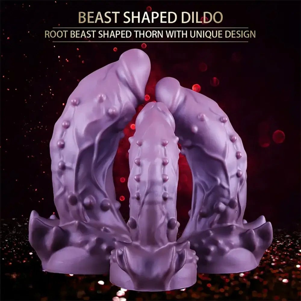 Purple Alien Fantasy Dildo - Silicone Monster Dildo