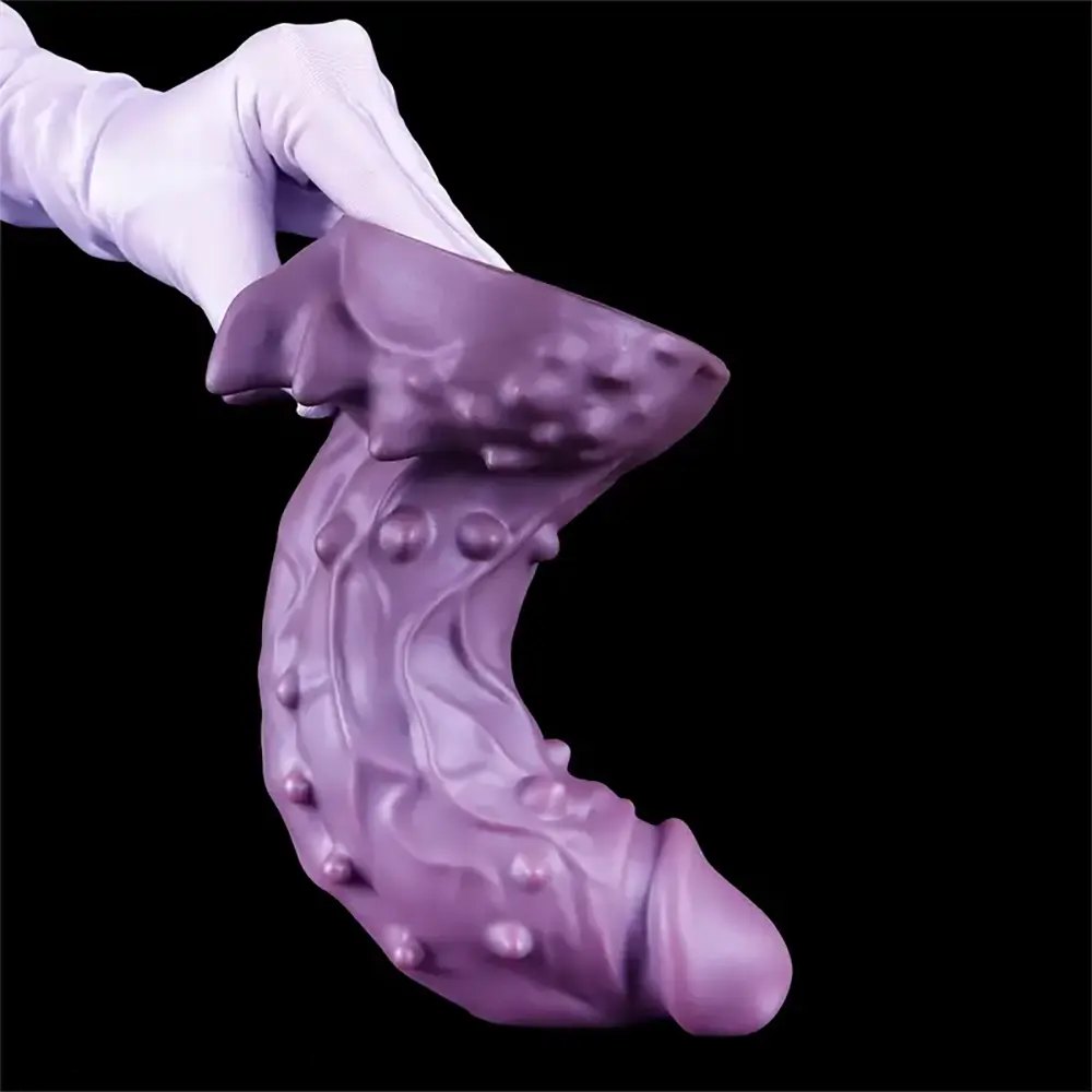 Purple Alien Fantasy Dildo - Silicone Monster Dildo