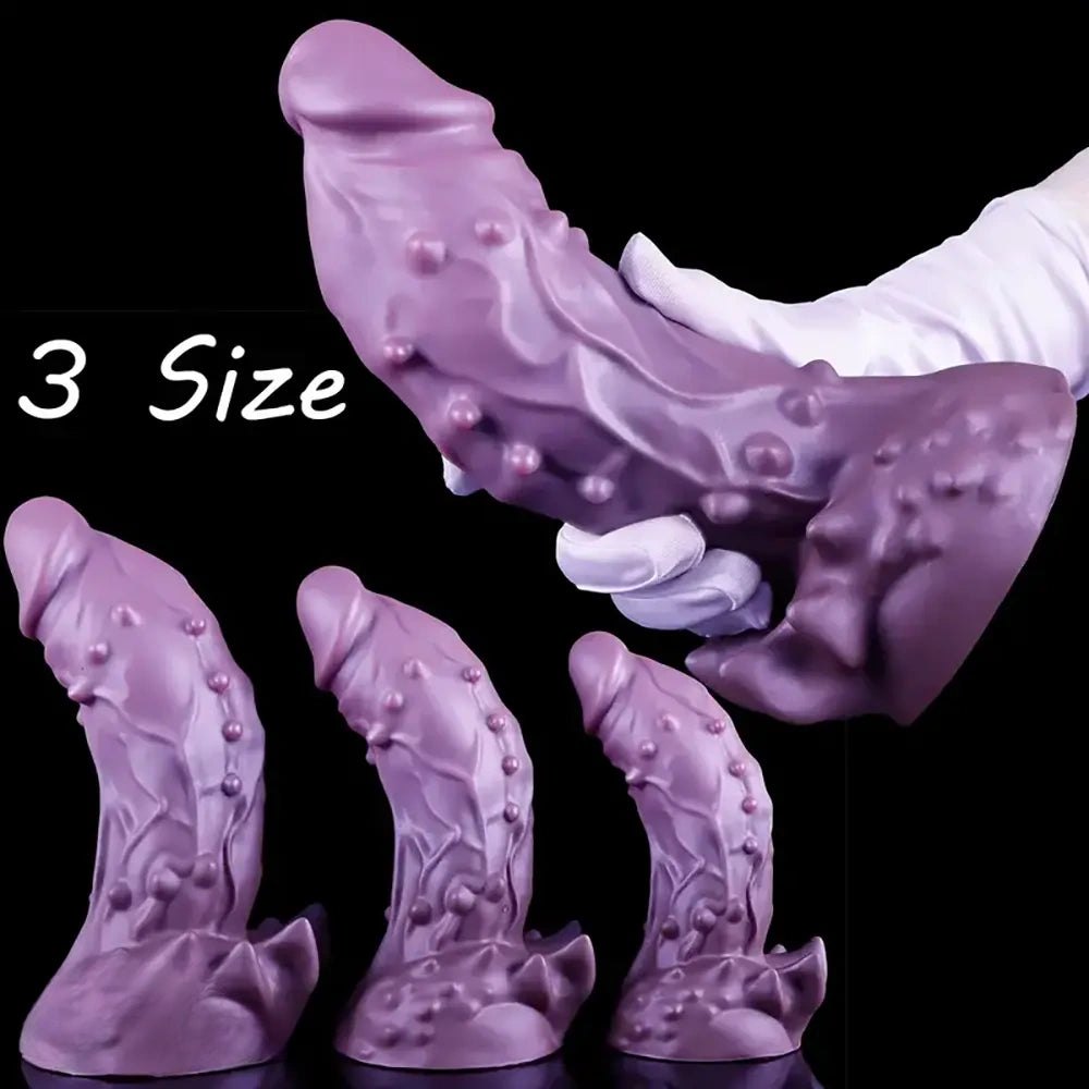 Purple Alien Fantasy Dildo - Silicone Monster Dildo