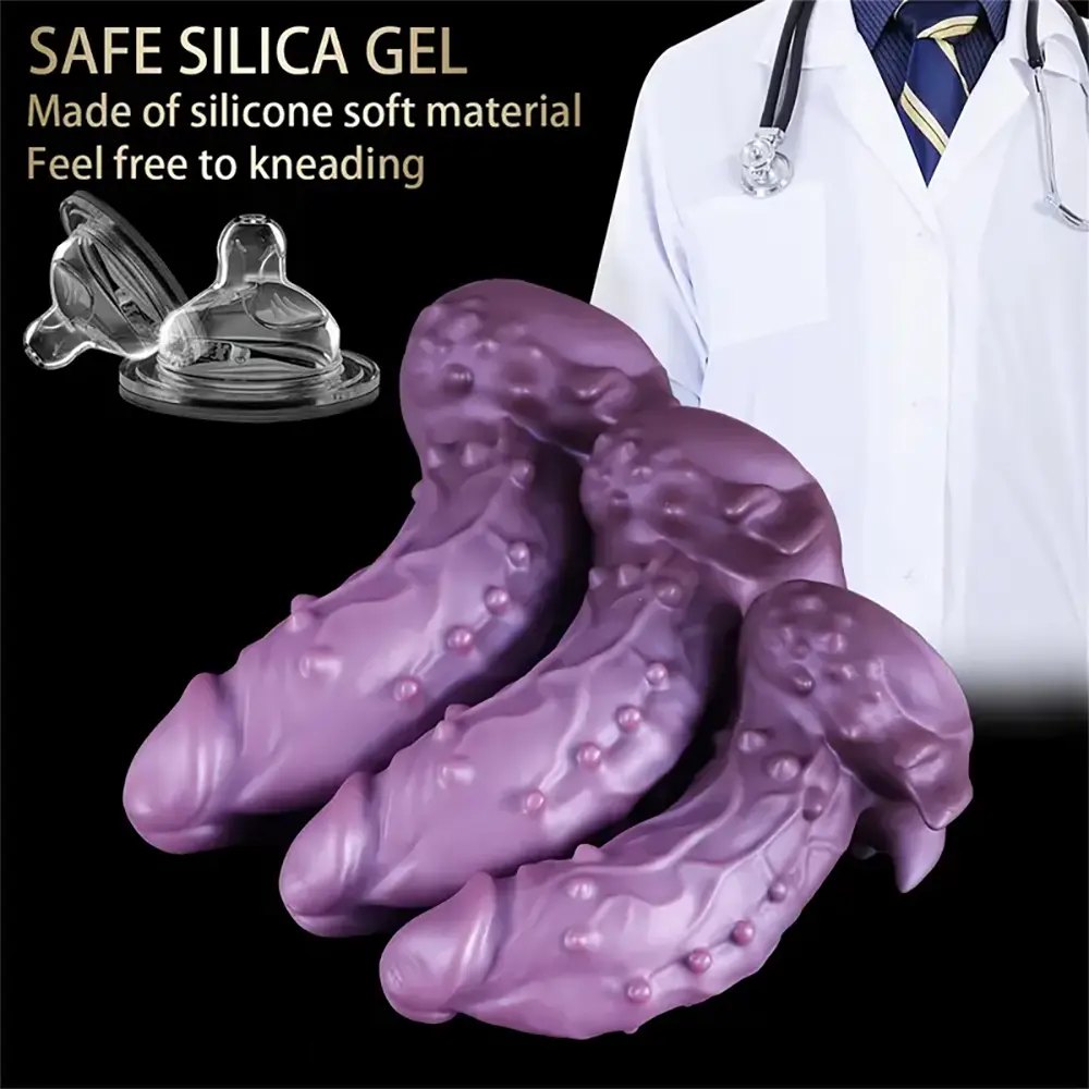 Purple Alien Fantasy Dildo - Silicone Monster Dildo
