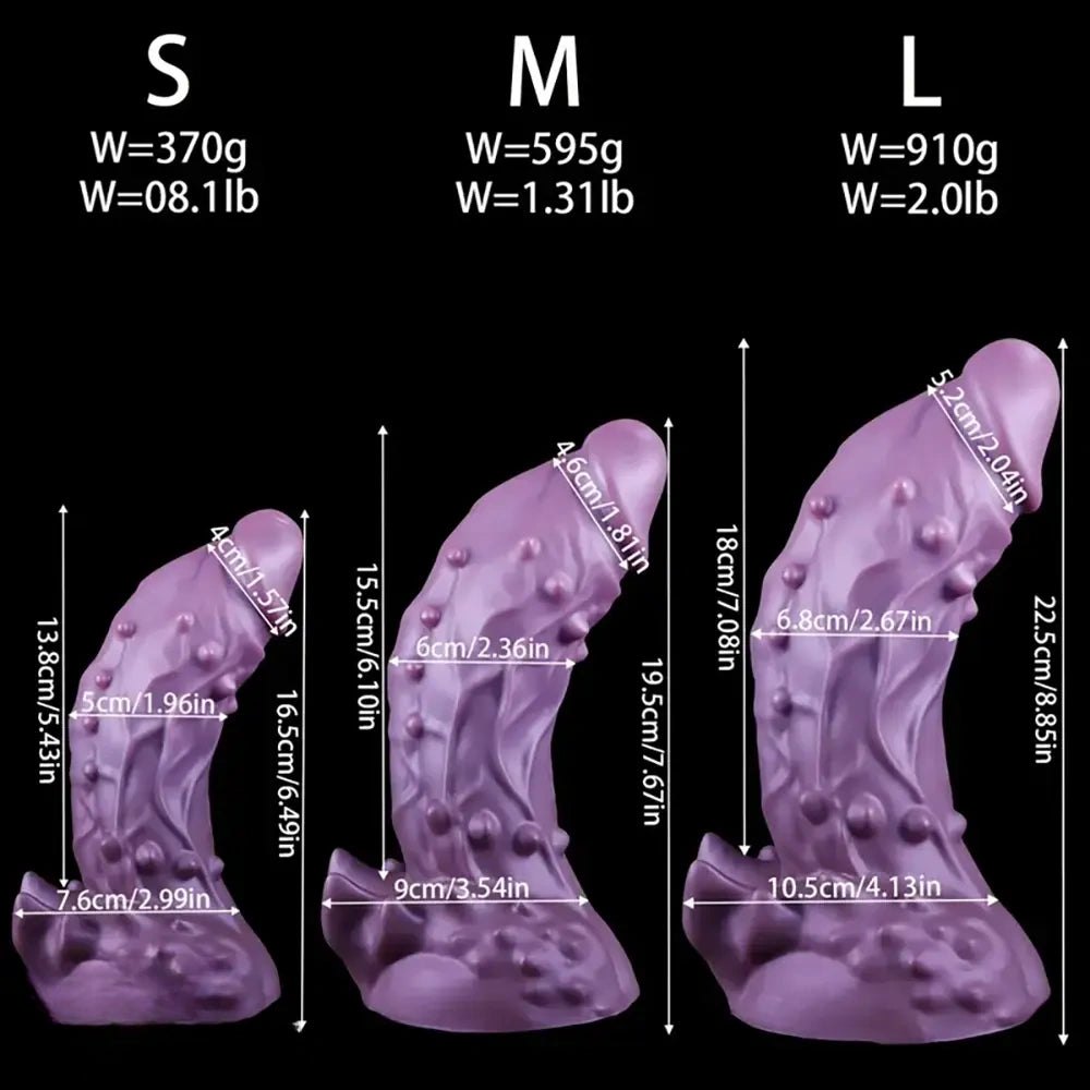 Purple Alien Fantasy Dildo - Silicone Monster Dildo