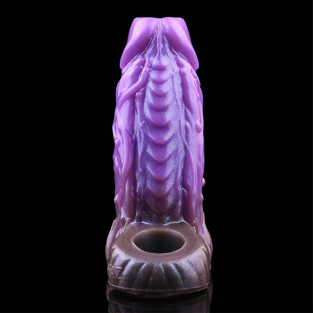 Purple Beast Fantasy Hollow Dildo - Silicone Creature Dildo