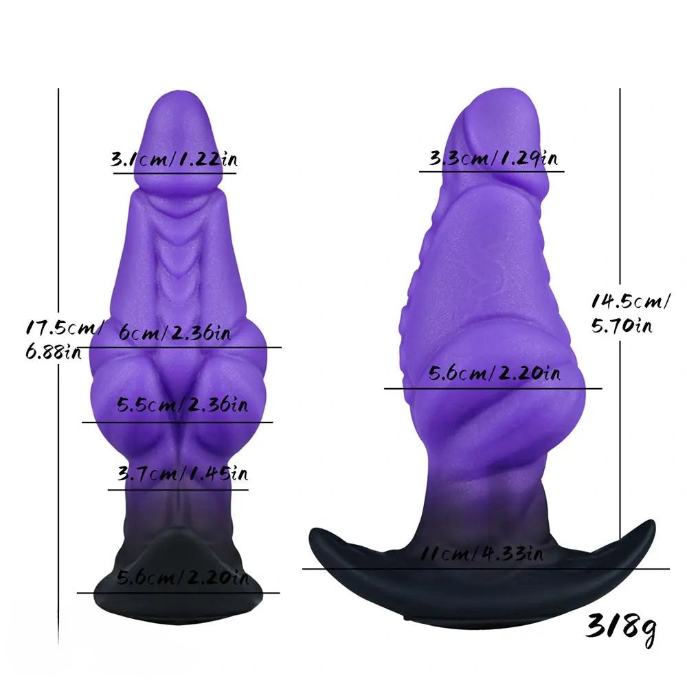 Purple Black Fantasy Dildo - Fantasy Monster Dildo