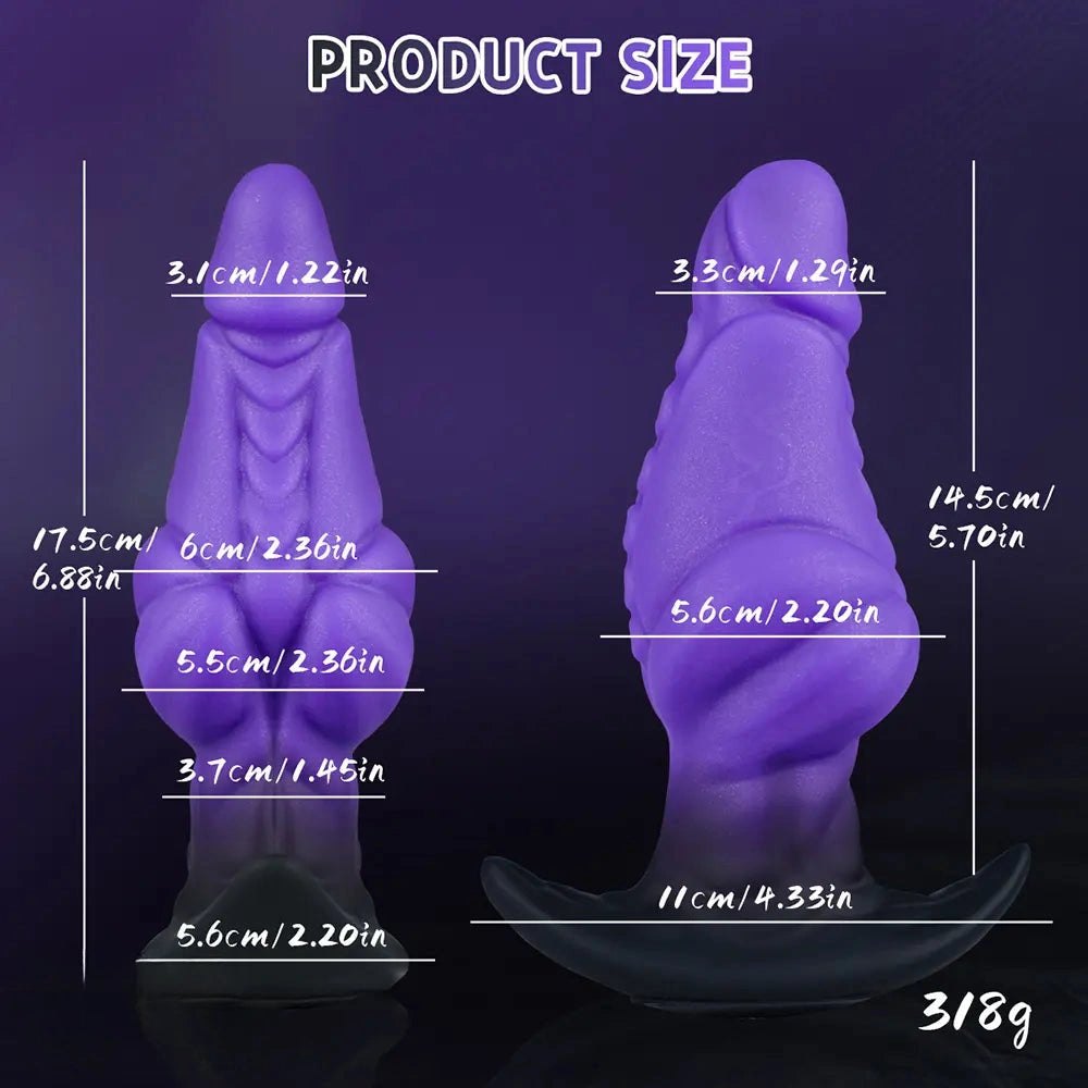 Purple Black Fantasy Dildo - Fantasy Monster Dildo