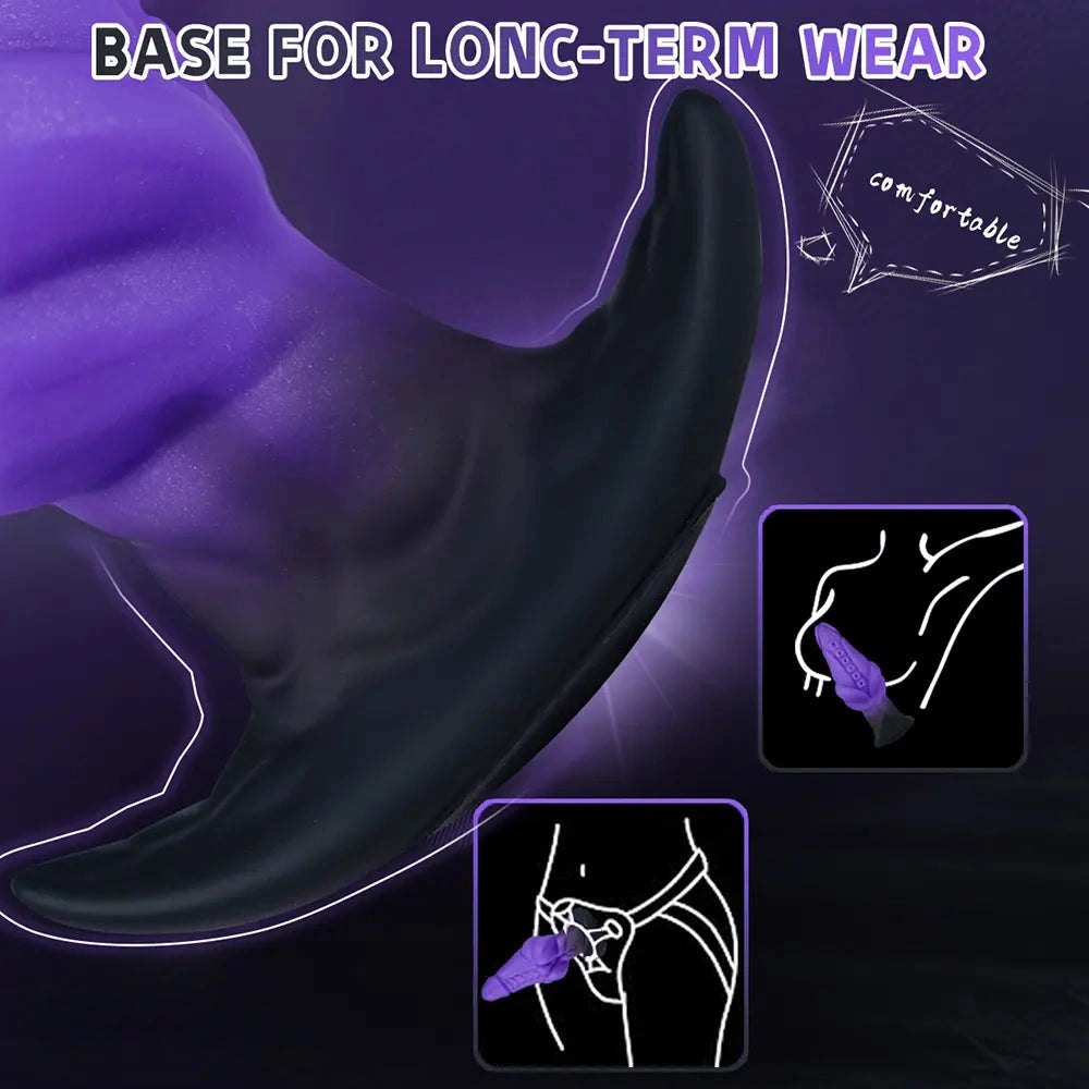 Purple Black Fantasy Dildo - Fantasy Monster Dildo
