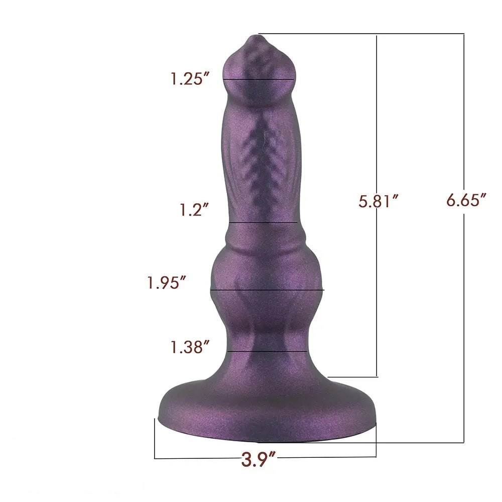 Purple Dog Knot Dildo - Silicone Dog Knot Dildo