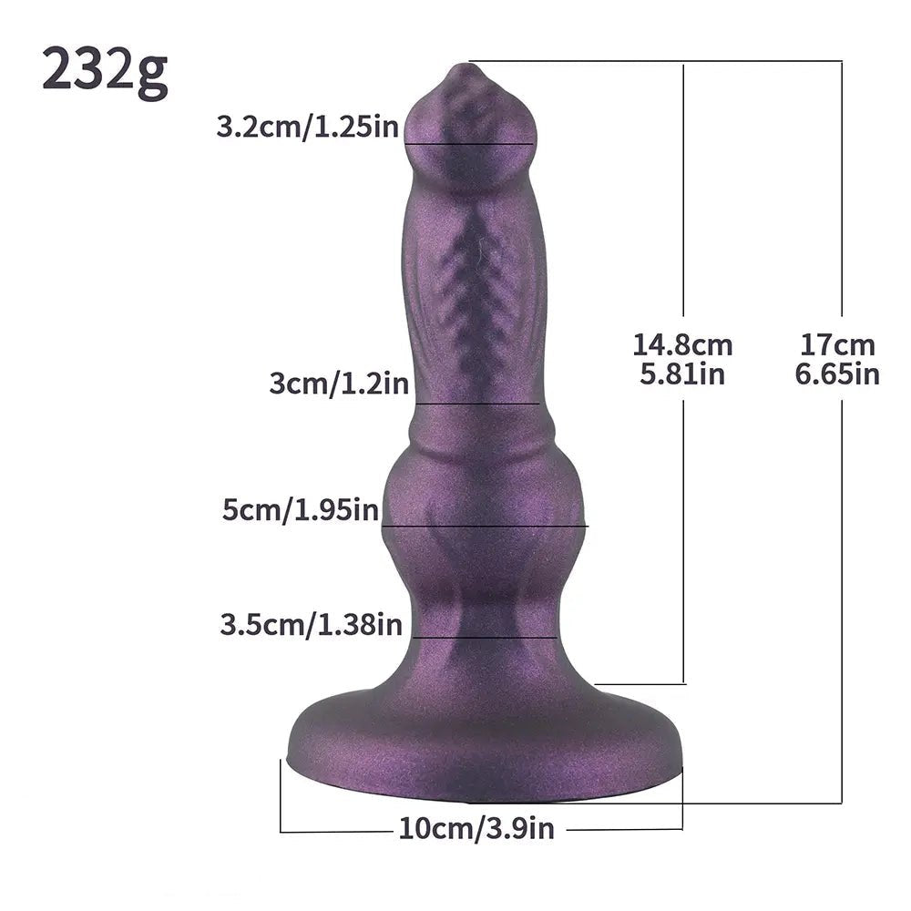 Purple Dog Knot Dildo - Silicone Dog Knot Dildo
