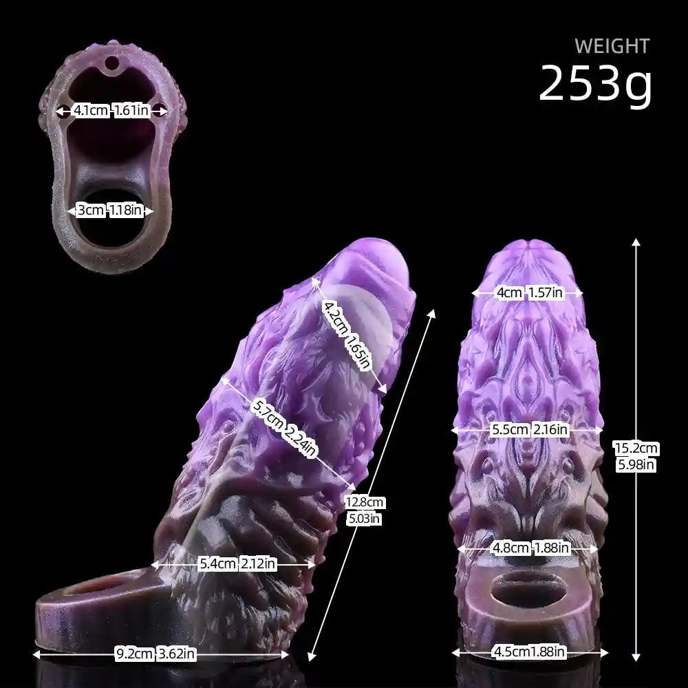 Purple Dragon Fantasy Dildo - Silicone Beast Dildo