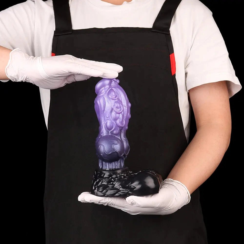 Purple Knot Monster Dildo - Dual-Density Fantasy Dildo