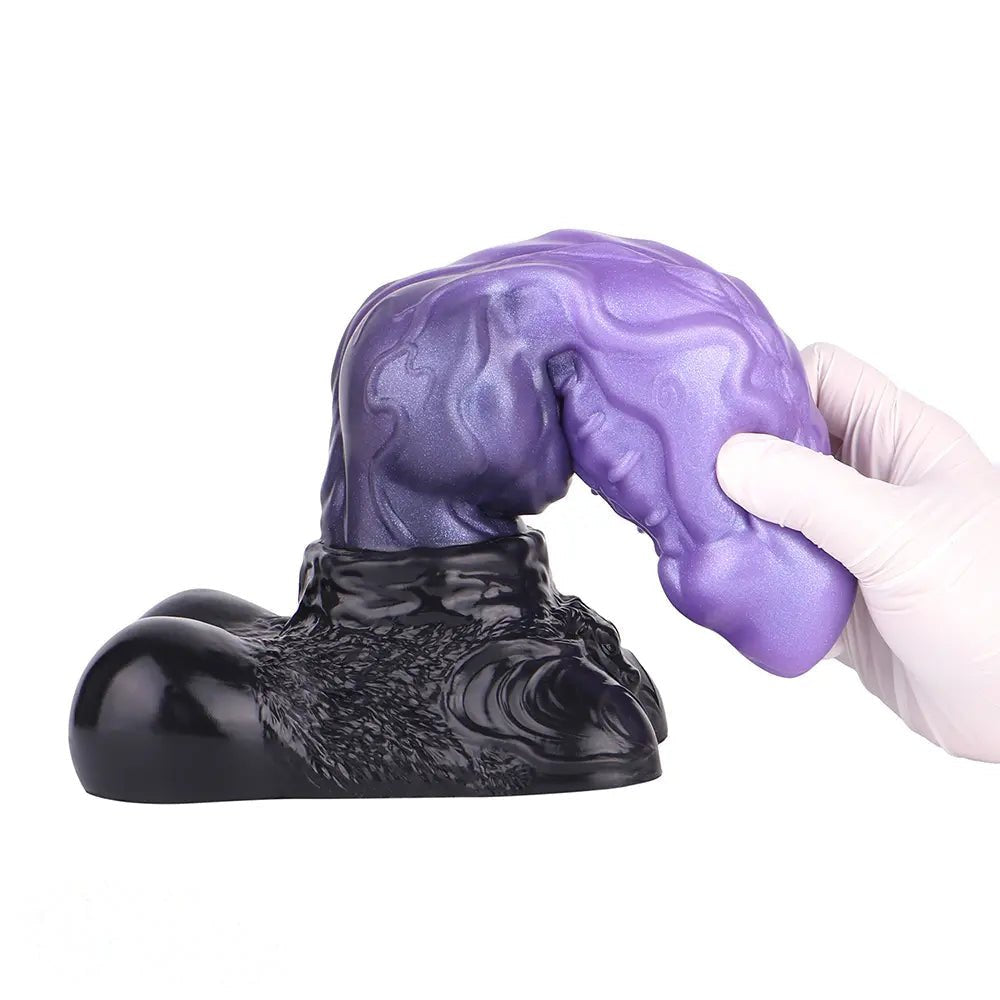 Purple Knot Monster Dildo - Dual-Density Fantasy Dildo