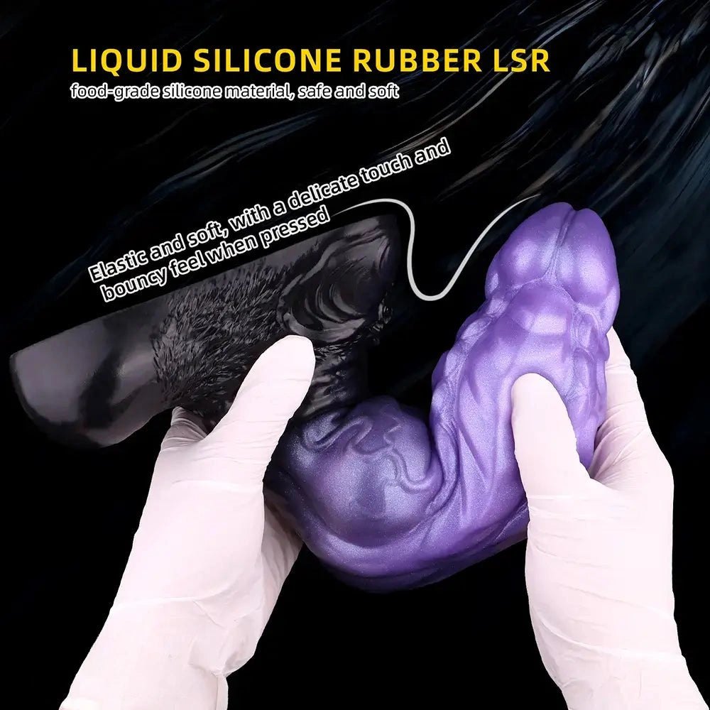 Purple Knot Monster Dildo - Dual-Density Fantasy Dildo