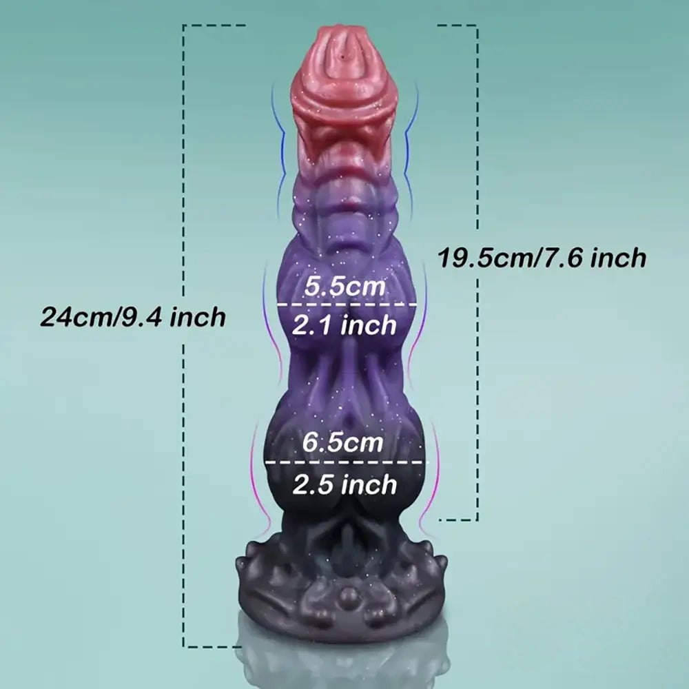 Purple Fantasy Monster Dildo - Knotted Silicone Dildo