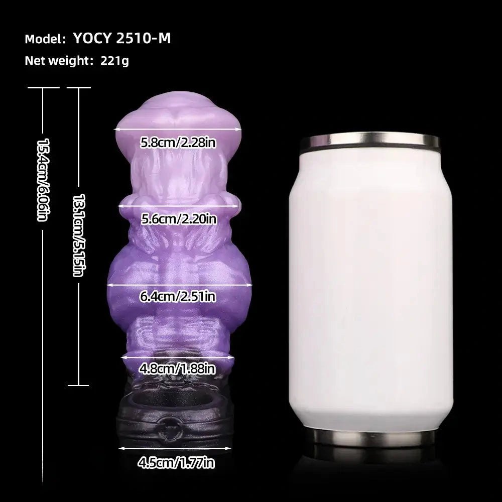 Purple Horse Knot Sleeve - Platinum Silicone Dildo Sleeve