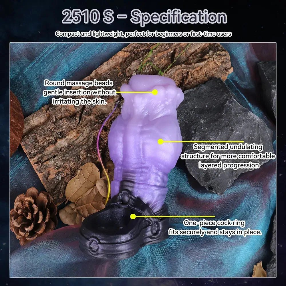 Purple Horse Knot Sleeve - Platinum Silicone Dildo Sleeve