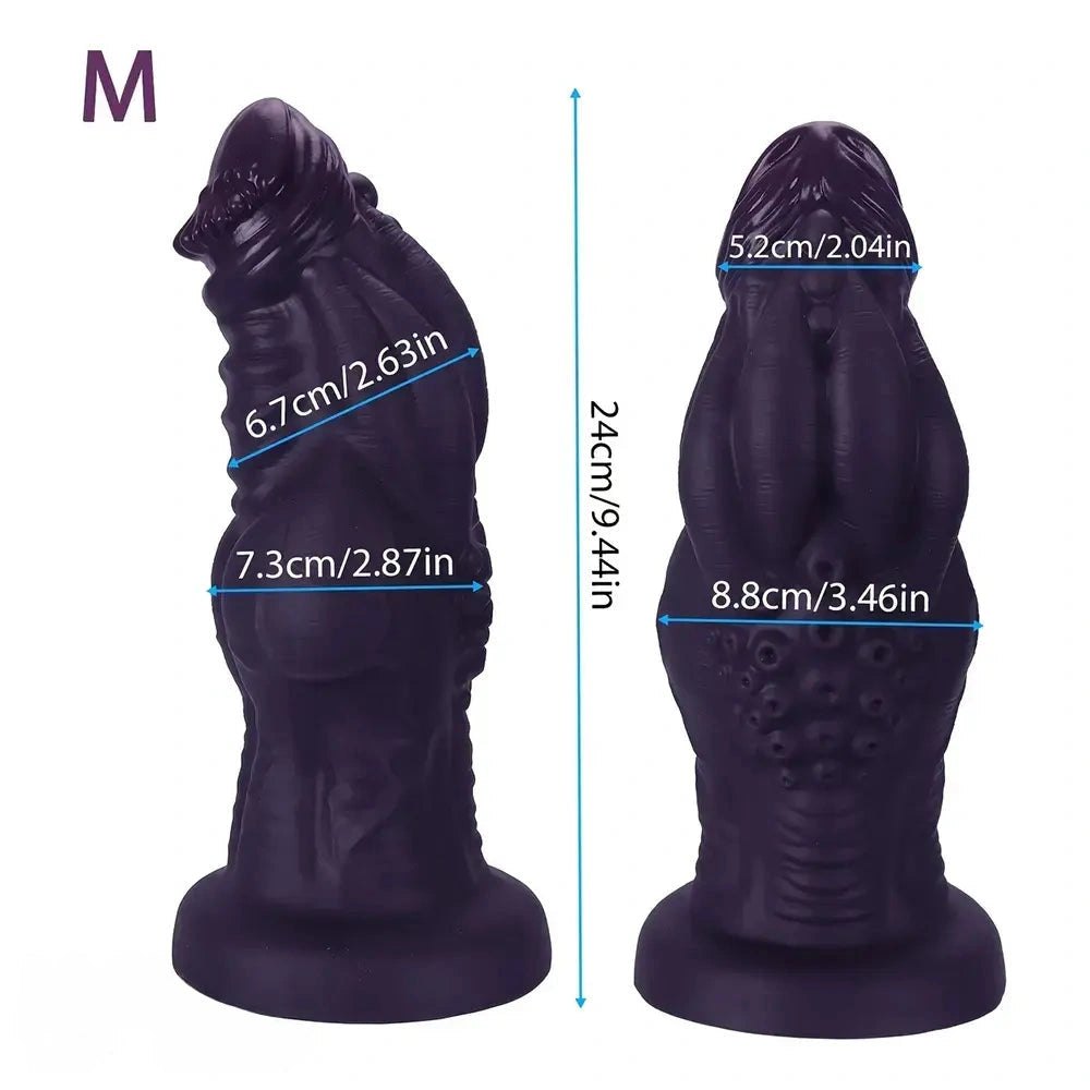 Purple Knot Fantasy Dildo - Knotted Muscle Dildo, 5 Sizes