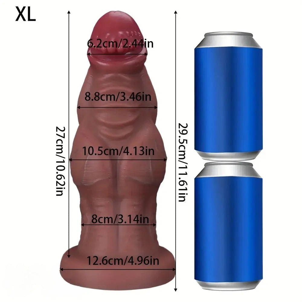 Purple Knot Fantasy Dildo - Knotted Muscle Dildo, 5 Sizes