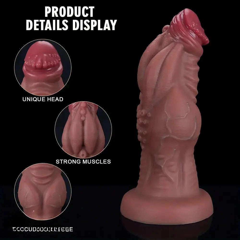 Purple Knot Fantasy Dildo - Knotted Muscle Dildo, 5 Sizes