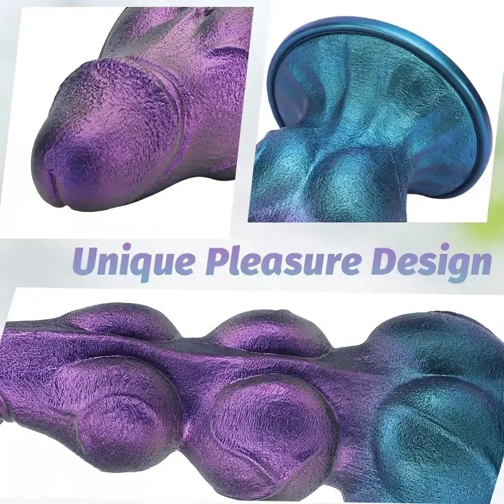 Purple Knot Fantasy Suction Dildo - Silicone Knot Fantasy Dildo