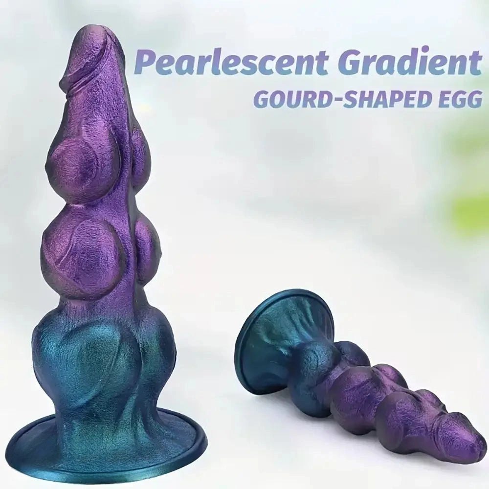 Purple Knot Fantasy Suction Dildo - Silicone Knot Fantasy Dildo