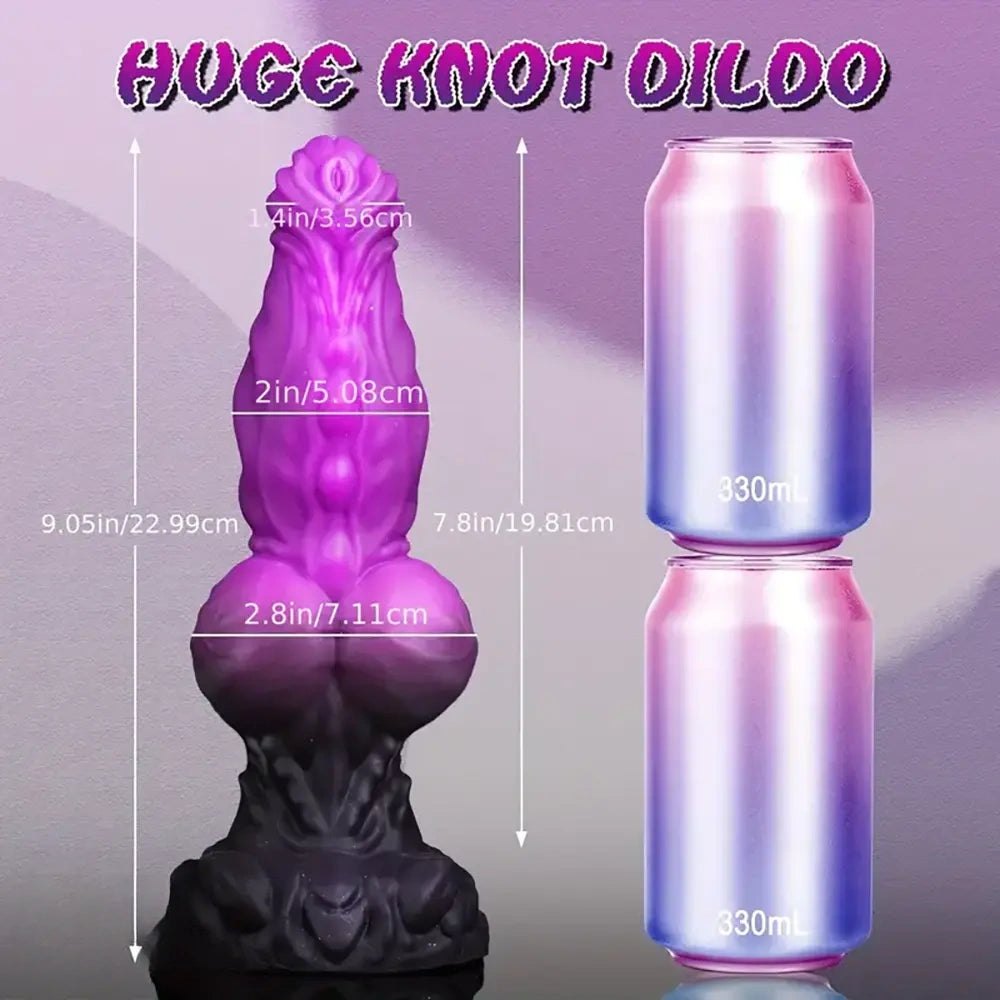 Purple Knotted Animal-Style Dildo - Animal Knot Dildo