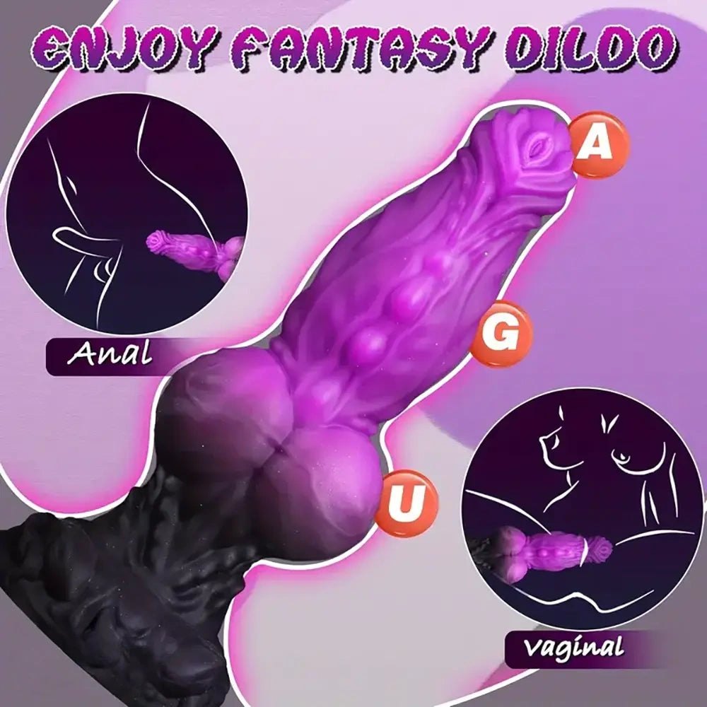 Purple Knotted Animal-Style Dildo - Animal Knot Dildo