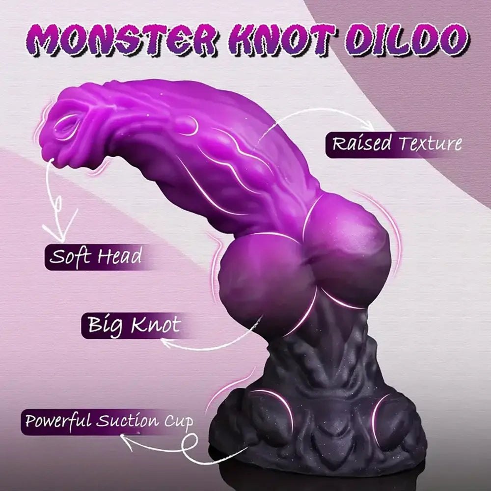 Purple Knotted Animal-Style Dildo - Animal Knot Dildo