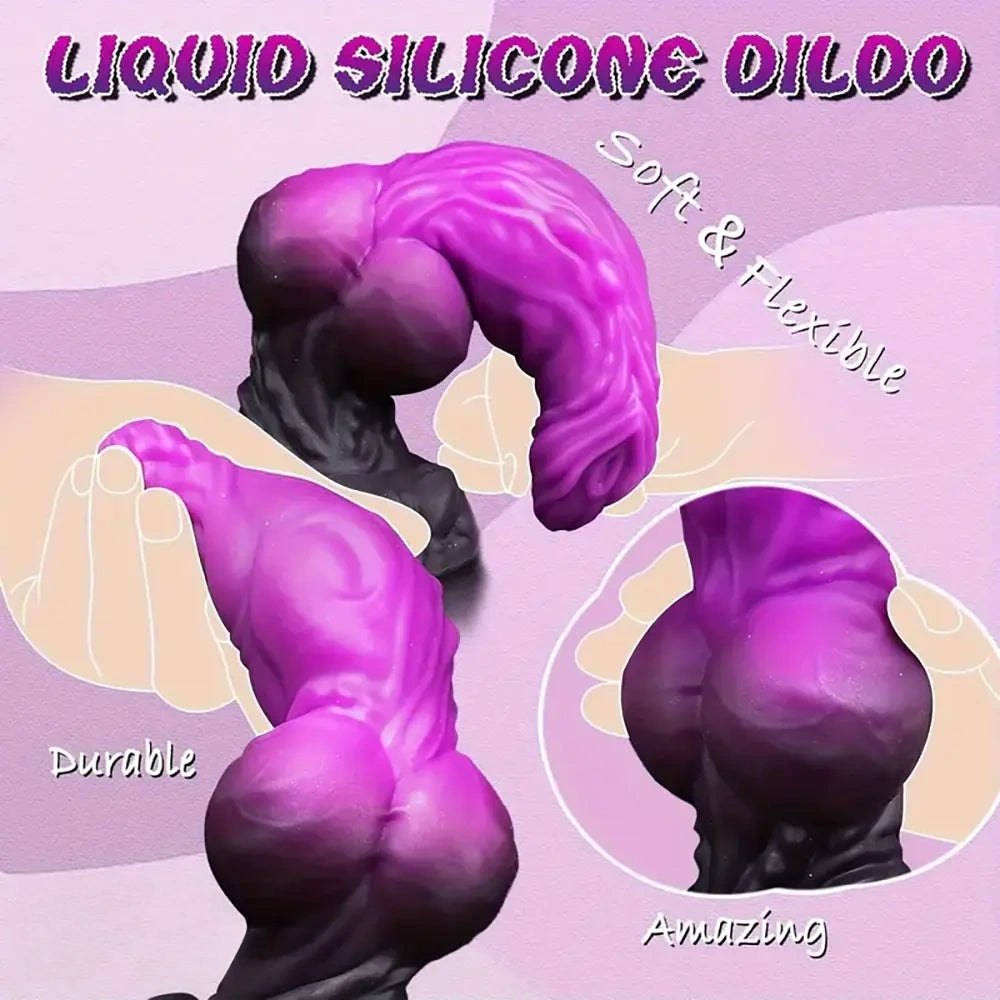 Purple Knotted Animal-Style Dildo - Animal Knot Dildo