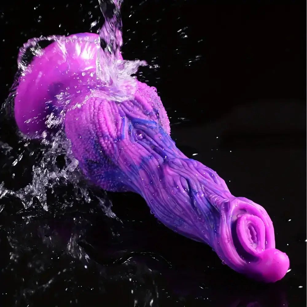 Purple Knotted Dog Dildo 9.8 in - Knotted Dog Dildo