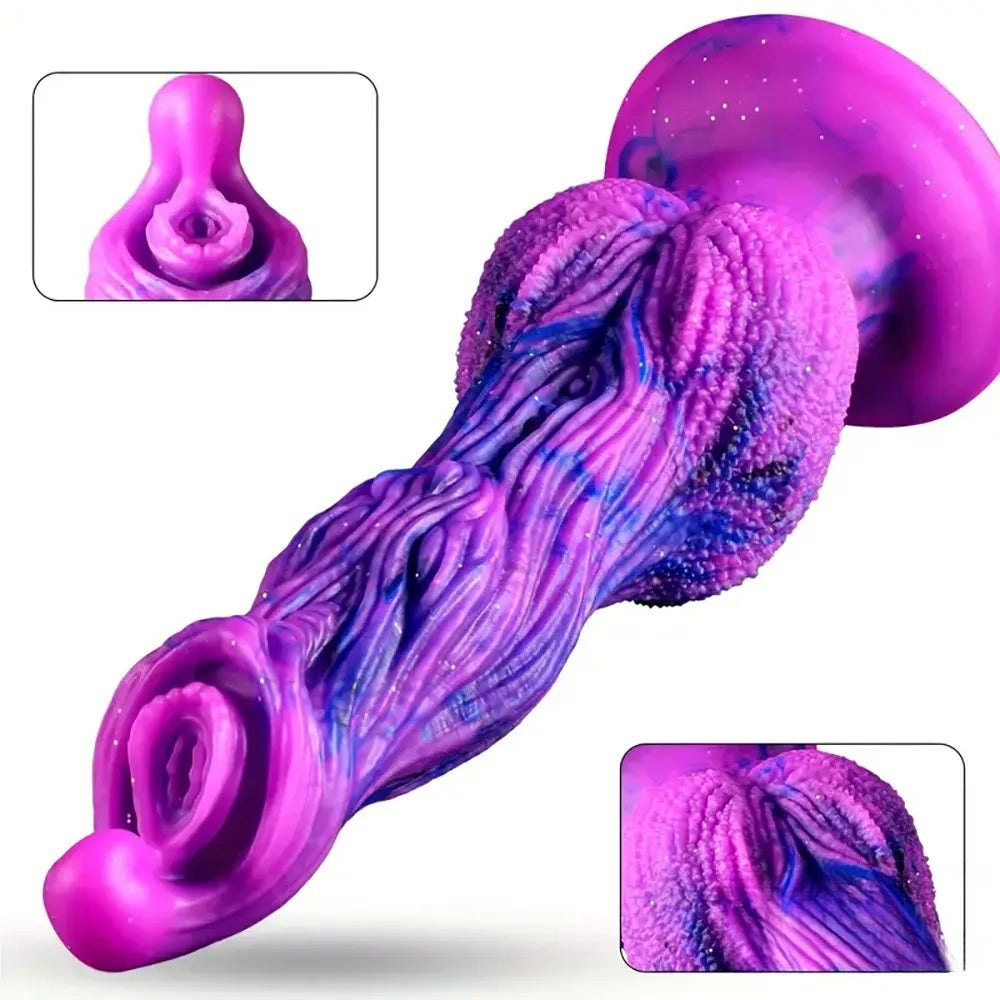 Purple Knotted Dog Dildo 9.8 in - Knotted Dog Dildo