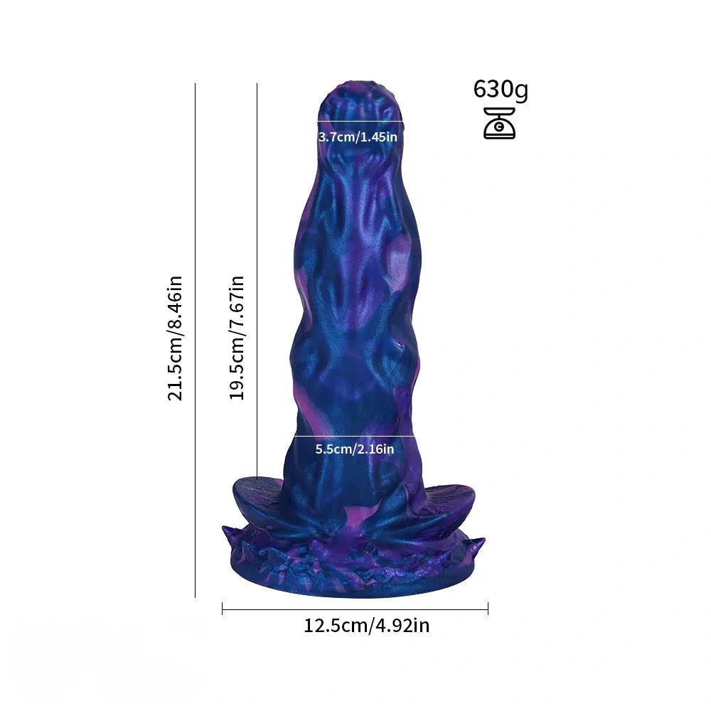 Purple Marbled Knot Animal Dildo - Animal Knot Dildo