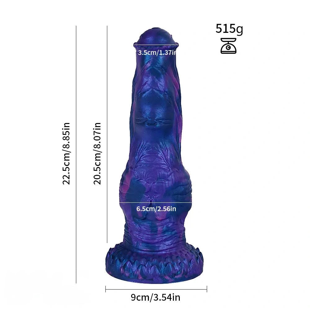 Purple Marbled Knot Animal Dildo - Animal Knot Dildo