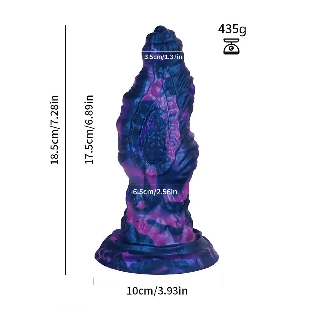 Purple Marbled Knot Animal Dildo - Animal Knot Dildo