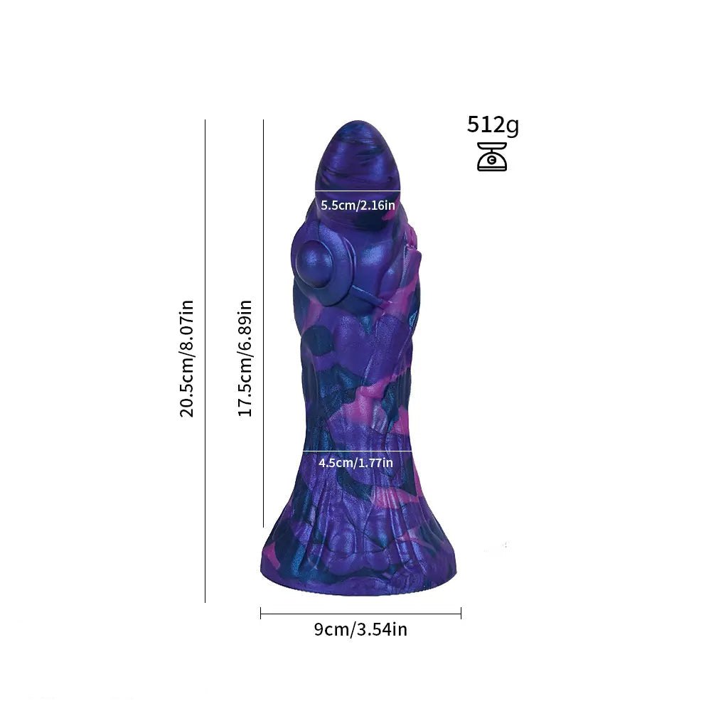 Purple Marbled Knot Animal Dildo - Animal Knot Dildo