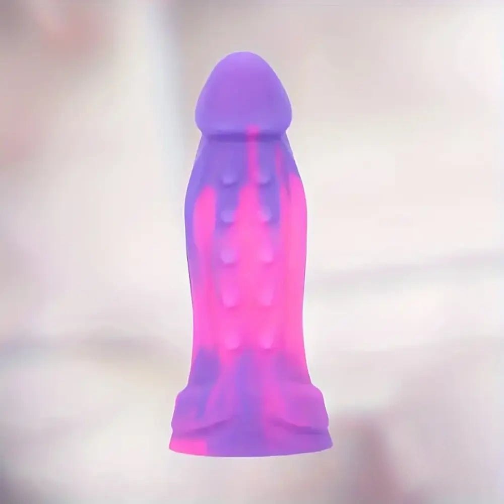 Purple Pink Swirl Suction Dildo - Suction Cup Dildo