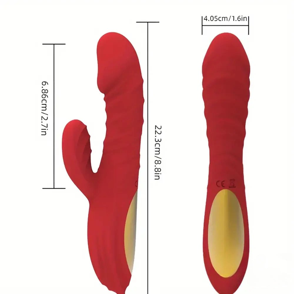 Purple Red Rabbit Vibrator 8.8in - Rabbit G-Spot Vibrator