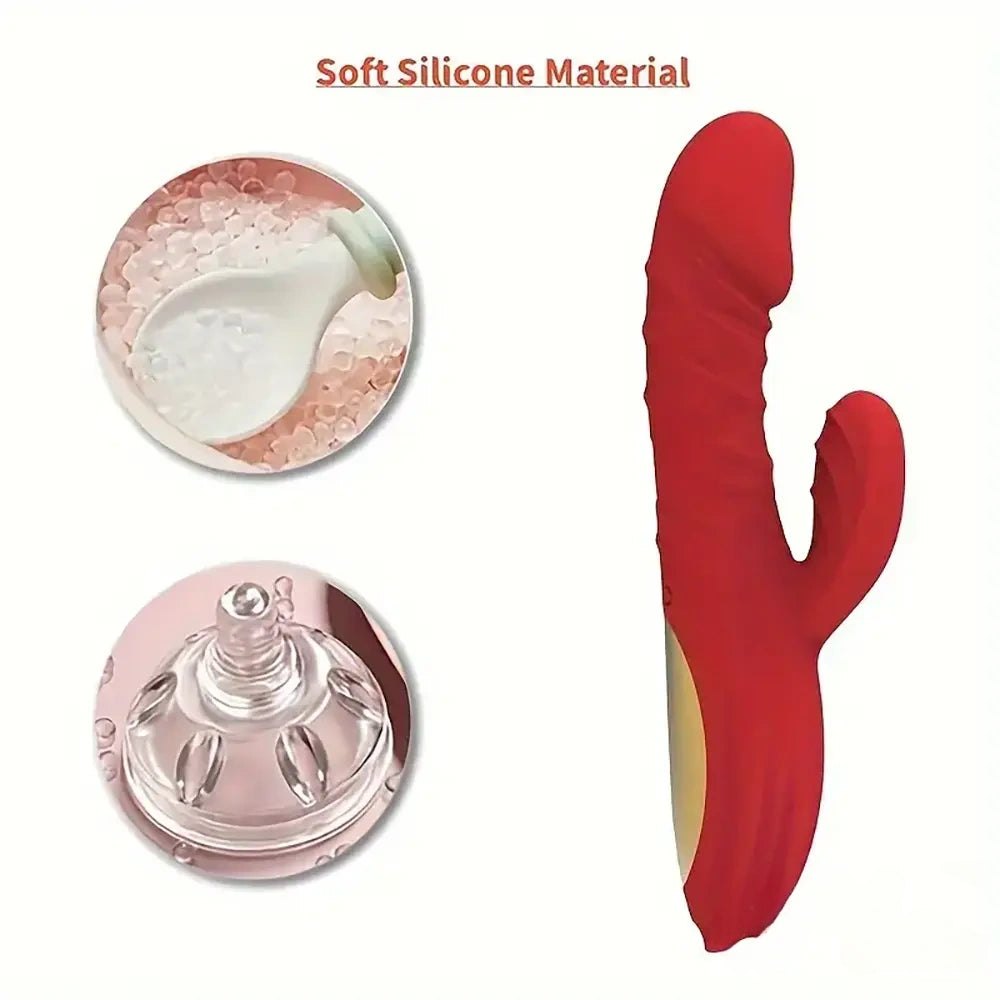 Purple Red Rabbit Vibrator 8.8in - Rabbit G-Spot Vibrator